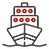 Sea Freight and Cargo Shipping Icon Sea Freight and Cargo Shipping Icon