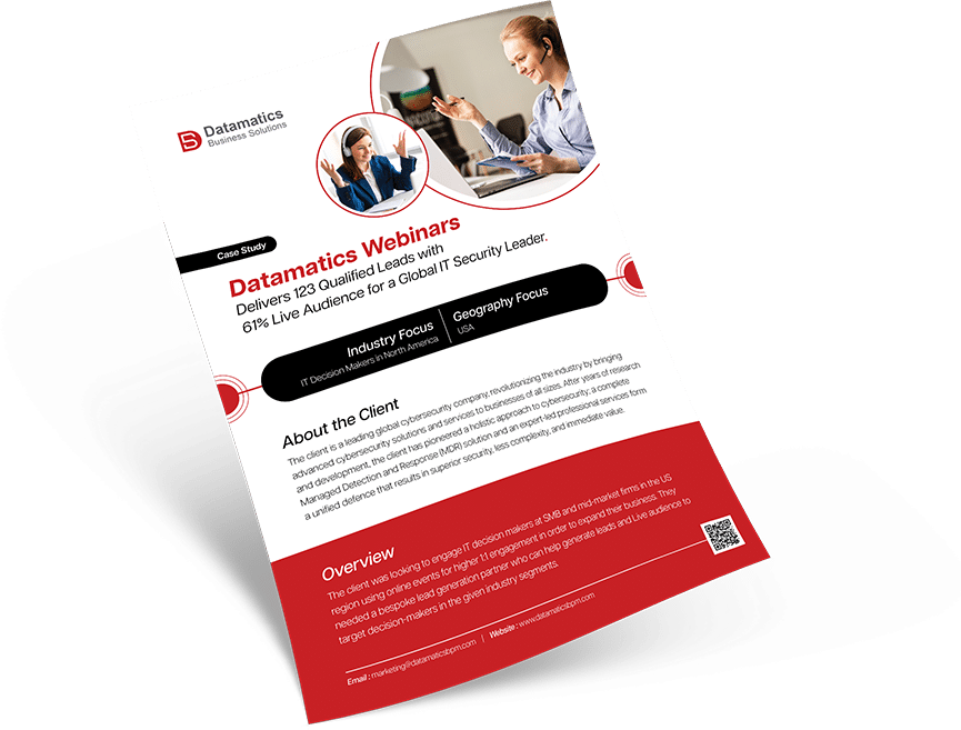 Case Study - Datamatics Webinars Delivers 100+ Qualified Leads for a Global IT Leader